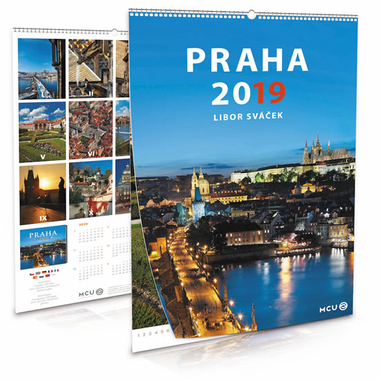 Kalendář 2019 - Praha - nástěnný