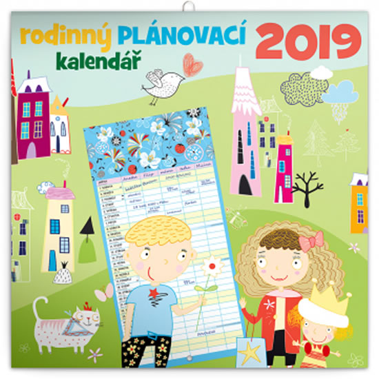 Kalendář 2019 - Rodinný plánovací, 30 x 30 cm
