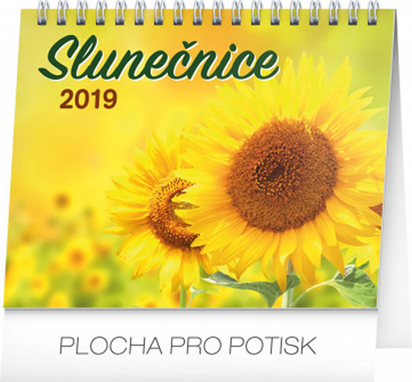 Kalendář stolní 2019  - Slunečnice s citáty, 16,5 x 13 cm