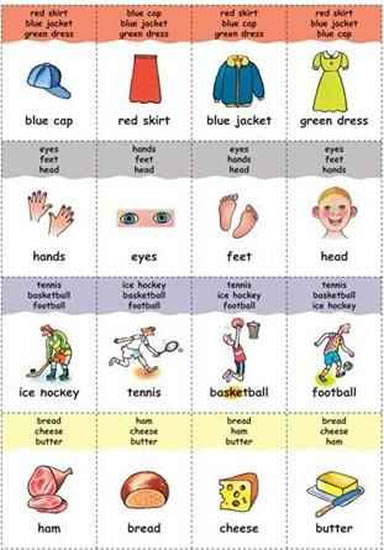 Angličtina pro 3. r. ZŠ – kvarteta, domino – podstatná jména