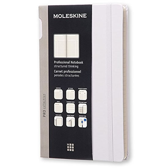 Moleskine: Professional diář-zápisník světle šedý L