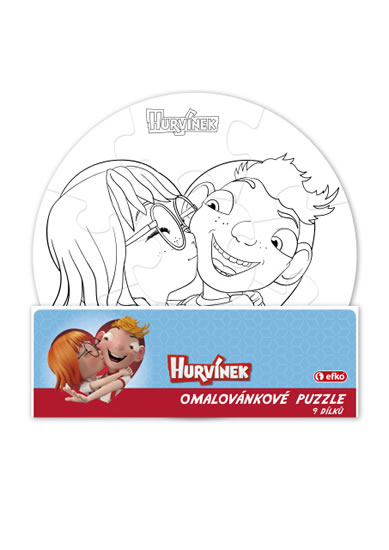Hurvínek - omalovánkové puzzle 9 dílků/kruh