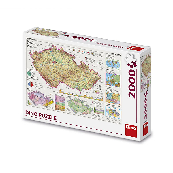 Mapy České republiky: puzzle2000 dílků