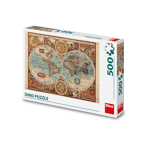 Mapa světa historická: puzzle 500 dílků
