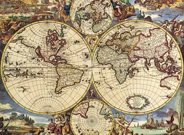 Anonimo: Mapa Světa - Puzzle/1000 dílků