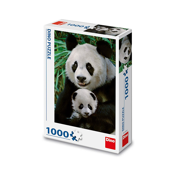 Pandí rodina: puzzle 1000 dílků