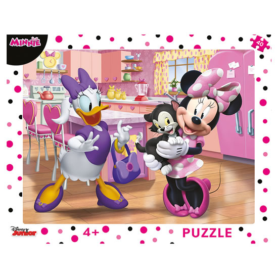 Minnie - růžová: puzzle deskové 40 dílků