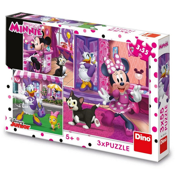 Minnie - Den s Minnie: puzzle 3x55 dílk