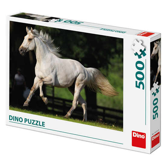 Kůň na louce (bělouš): puzzle 500 dílků