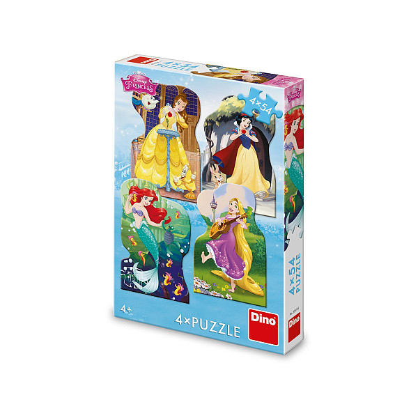 Disney Princezny a kamarádi: puzzle 4x54 dílků