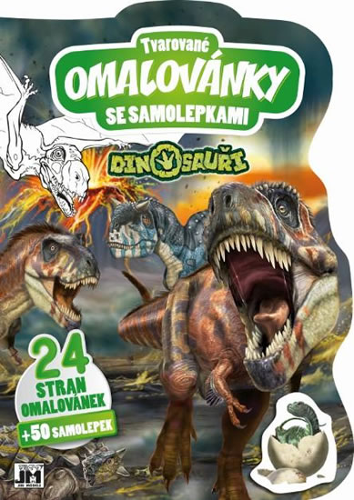 Dinosauři - Tvarované omalovánky se samolepkami