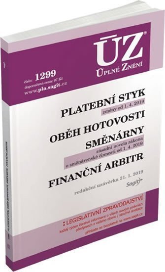 ÚZ č. 1630 - Platební styk, digitalizace finančního trhu, oběh hotovosti, směnárny, finanční arbitr