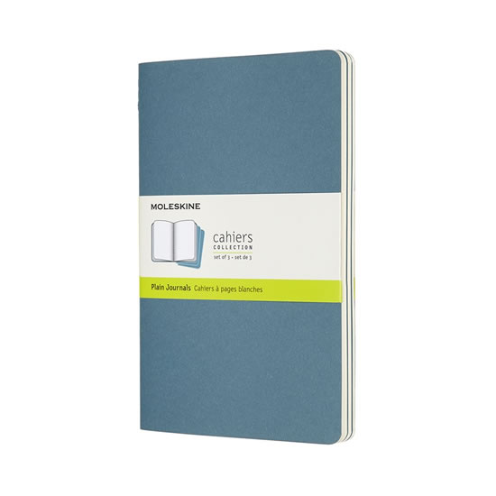 Moleskine Sešity 3 ks modré L, čisté