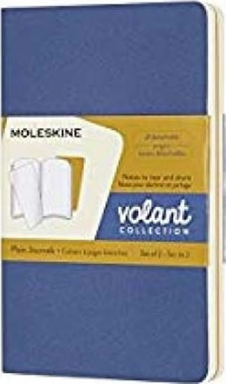 Moleskine Volant zápisník modrý/žlutý S, čistý (2ks)