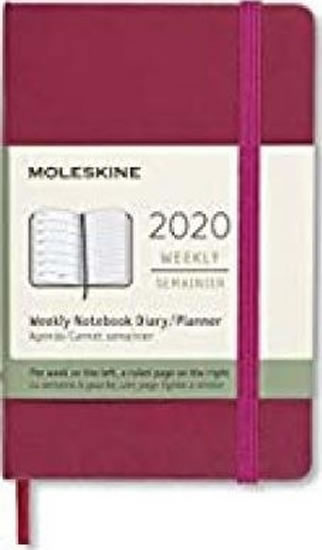 Moleskine: Plánovací zápisník 2020 tvrdý růžový S