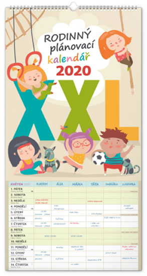 Kalendář nástěnný 2020 - Rodinný plánovací XXL , 33 × 64 cm