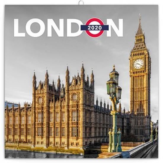 Kalendář poznámkový 2020 - Londýn, 30 × 30 cm