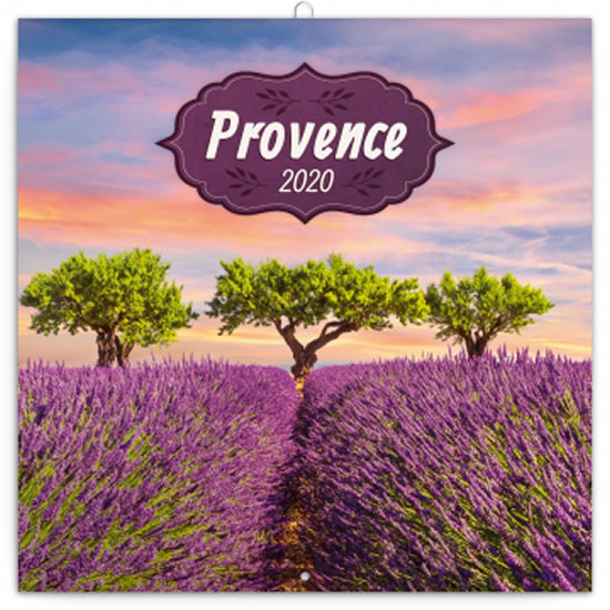 Kalendář poznámkový 2020 - Provence, voňavý, 30 × 30 cm