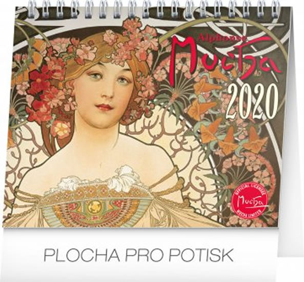 Kalendář stolní 2020 - Alfons Mucha, 16,5 × 13 cm