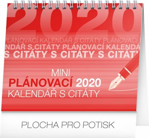 Kalendář stolní 2020 - Plánovací s citáty, 16,5 × 13 cm