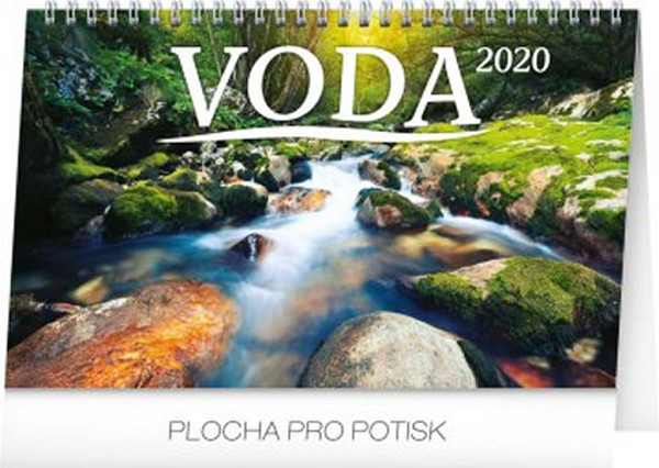 Kalendář stolní 2020 - Voda CZ/SK, 23,1 × 14,5 cm