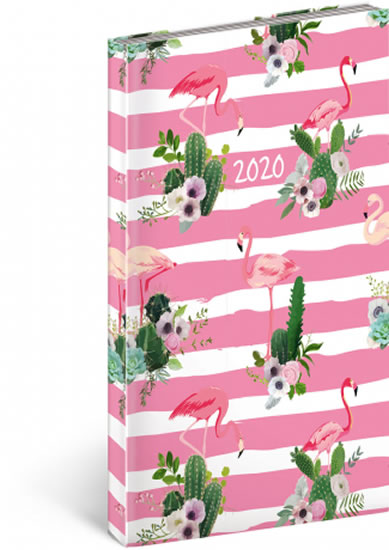 Diář 2020 - Cambio Fun - kapesní, plameňáci, 9 x 15,5 cm