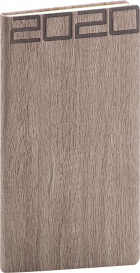 Diář 2020 - Forest - kapesní, hnědý, 15 × 21 cm