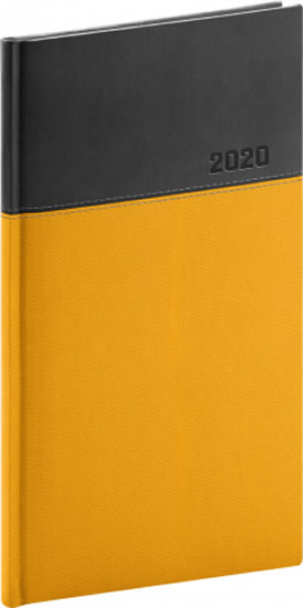 Diář 2020 - Dado - kapesní, žlutočerný, 9 × 15,5 cm