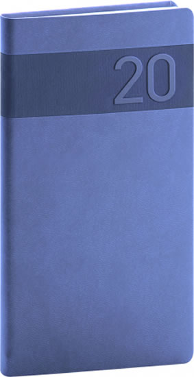 Diář 2020 - Aprint - kapesní, modrý, 9 × 15,5 cm