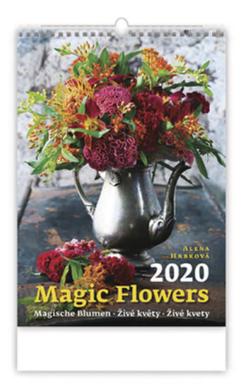 Kalendář nástěnný 2020 - Magic Flowers/Magische Blumen/Živé květy/Živé kvety