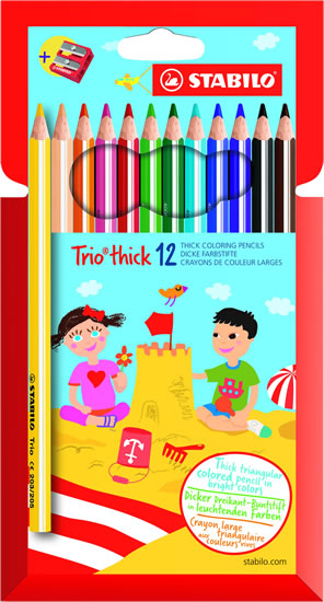 Pastelky STABILO Trio thick sada 12 ks
