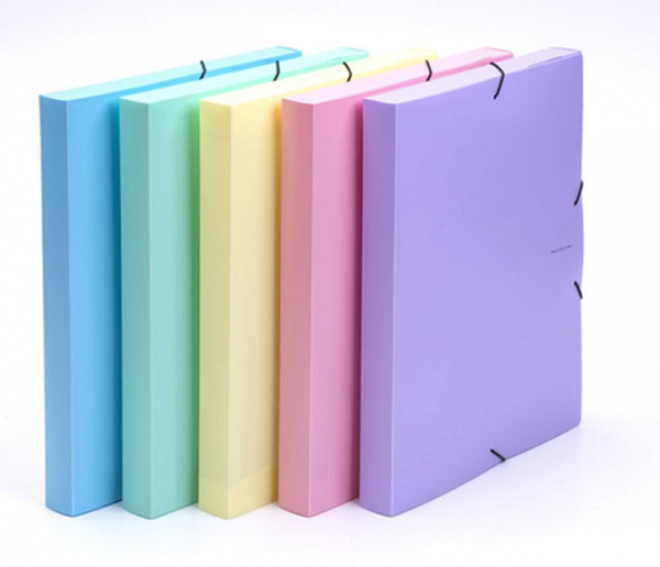 Krabice PP s gumou A4 PASTELINI zelená