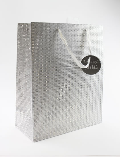 Taška large Glitter stříbrná - Dárkové tašky
