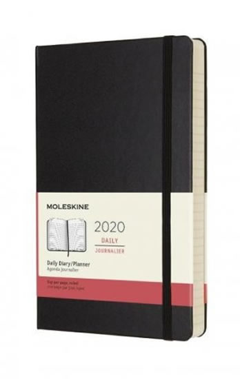 Moleskine: Diář 2020 denní tvrdý černý L