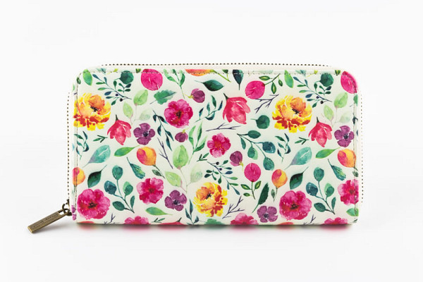 Peněženka velká Květiny - Designové peněženky