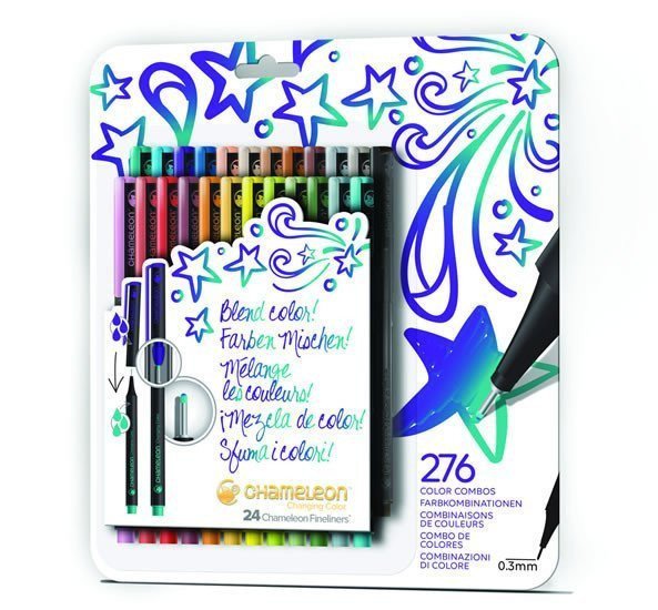 Set Chameleon Fineliner - detailní popisovače, 12ks designer tóny