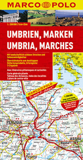 Itálie - Umbrie,Marches/mapa