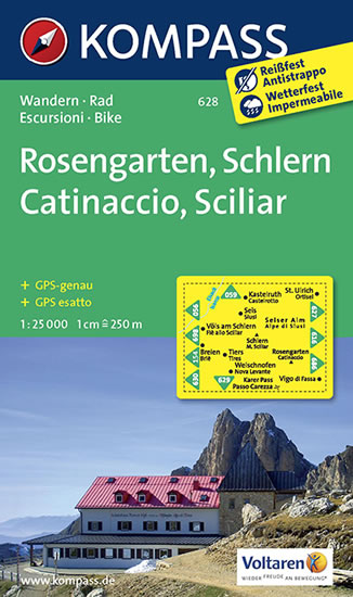 Rosengarten-Schlern/Catinaccio  628  NKOM 1:25T