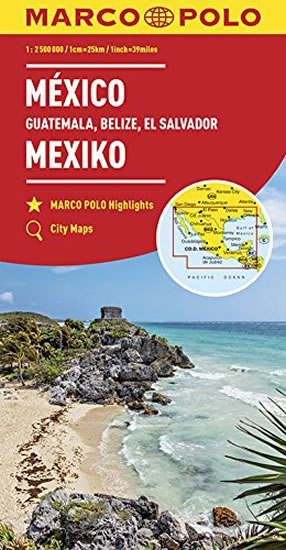 Mexiko, Guatemala. Belize, El Salvador  1:2,5 M