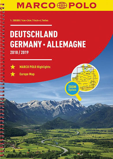 Německo, Evropa/atlas-spirála 18/19  1:300T MD
