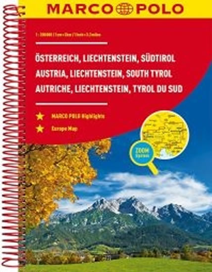 Rakousko, Liechtenstein, Südtirol/atlas-sešit  MD 1:200