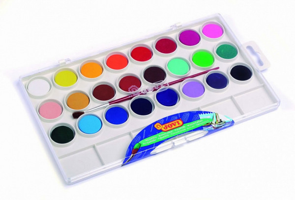 JOVI vodové barvy 24 ks + štětec