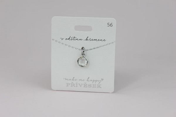 Přívěsek MAKE ME HAPPY V odstínu křemene