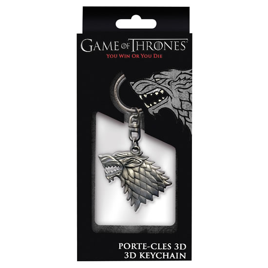 Klíčenka Game of Thrones - Stark 3D (kov)