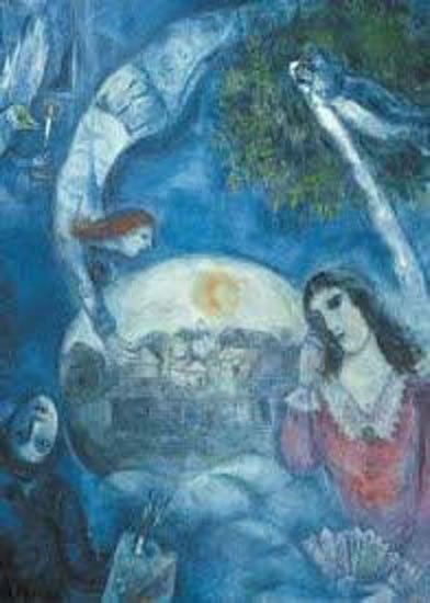 Puzzle: Autour d´Elle 1945 detail: Marc Chagall (1500 dílků)