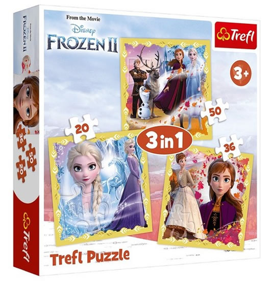 Ledové království 2 - Síla Anny a Elsy: Puzzle 3v1