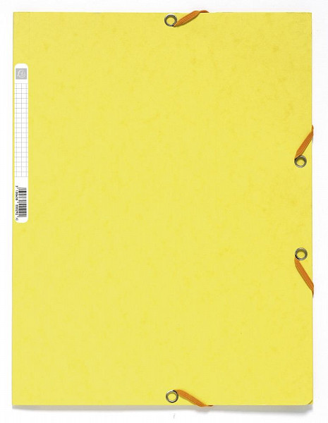 Spisové desky s gumičkou A4 prešpán 400 g/m2 - citronově žluté
