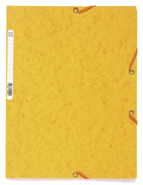 Spisové desky s gumičkou A4 prešpán 400 g/m2 - tmavě žluté