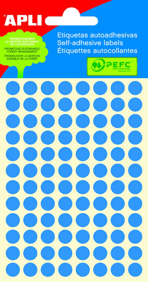 Samolepicí etikety O 8 mm - modré