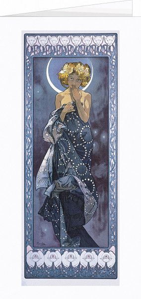 Blahopřání Alfons Mucha – The Moon